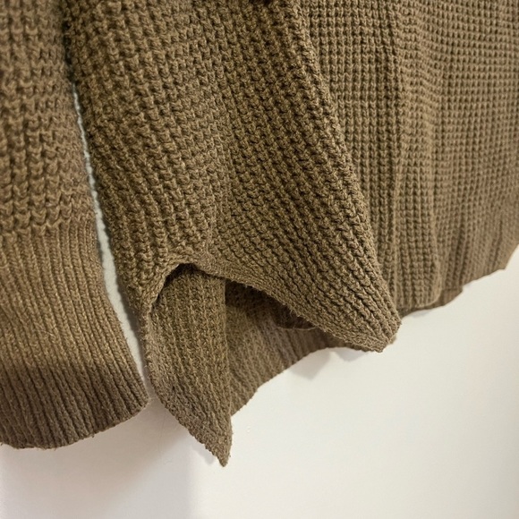 Michael Kors chunky knit oversized cowl neck sweater winter cozy neutral - Picture 4 of 13